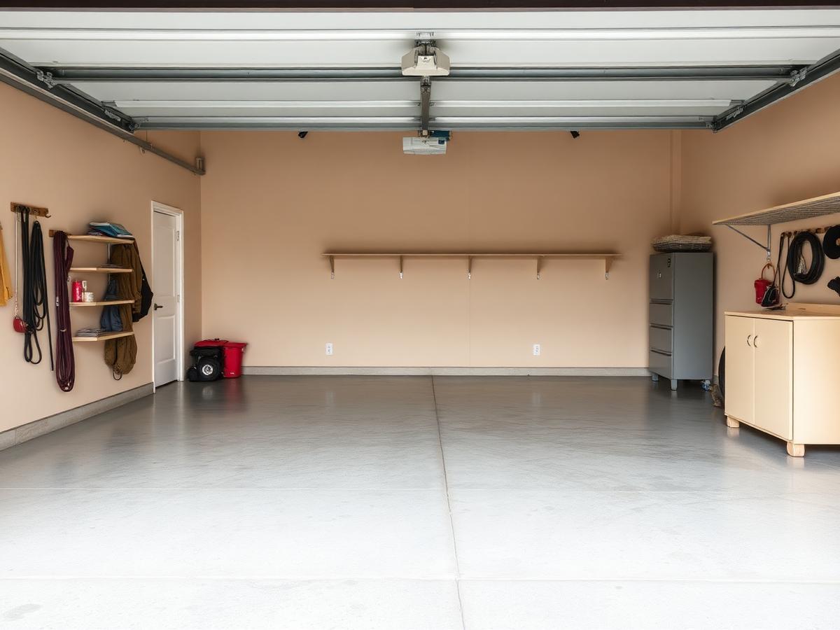 Clean empty garage after junk removal